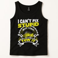Tow Truck Driver Wrecker I Can't Fix Stupid But I Can Tow It Tank Top
