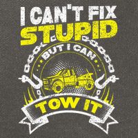Tow Truck Driver Wrecker I Can't Fix Stupid But I Can Tow It Cotton Canvas Backpack