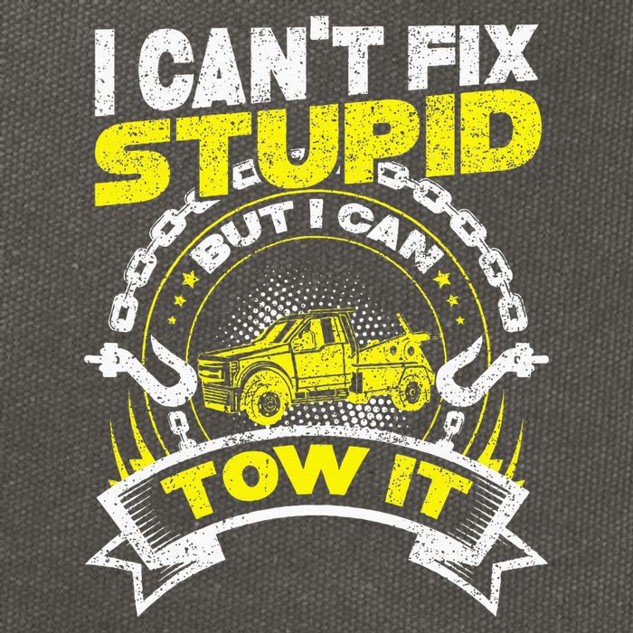 Tow Truck Driver Wrecker I Can't Fix Stupid But I Can Tow It Cotton Canvas Backpack
