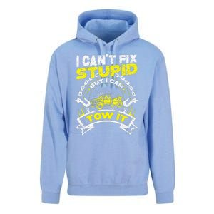 Tow Truck Driver Wrecker I Can't Fix Stupid But I Can Tow It Unisex Surf Hoodie