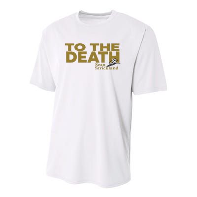 To The Death Sean Strickland Youth Performance Sprint T-Shirt