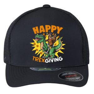 Trexgiving Trex Dino Turkey Thanksgiving Dinosaur Costume Gift Flexfit Unipanel Trucker Cap