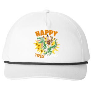 Trexgiving Trex Dino Turkey Thanksgiving Dinosaur Costume Gift Snapback Five-Panel Rope Hat