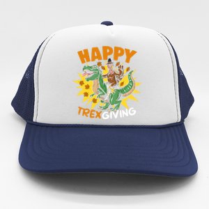 Trexgiving Trex Dino Turkey Thanksgiving Dinosaur Costume Gift Trucker Hat