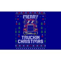 Trucker Truck Driver Ugly Xmas Merry Trucking Christmas Gift Bumper Sticker