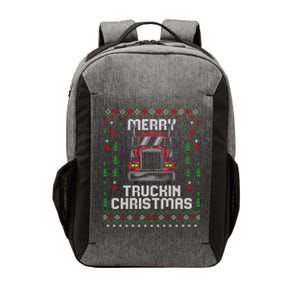 Trucker Truck Driver Ugly Xmas Merry Trucking Christmas Gift Vector Backpack