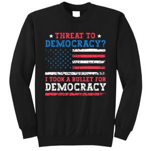 Threat To Democracy I Took A Bullet For Democracy Trump 2024 Sweatshirt