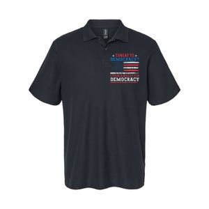 Threat To Democracy I Took A Bullet For Democracy Trump 2024 Softstyle Adult Sport Polo