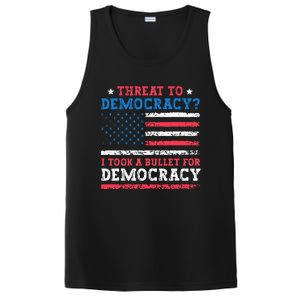 Threat To Democracy I Took A Bullet For Democracy Trump 2024 PosiCharge Competitor Tank