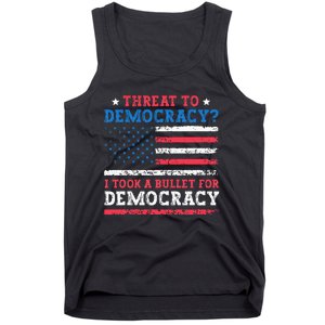 Threat To Democracy I Took A Bullet For Democracy Trump 2024 Tank Top