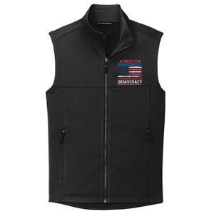 Threat To Democracy I Took A Bullet For Democracy Trump 2024 Collective Smooth Fleece Vest