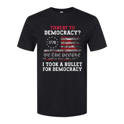 Threat To Democracy I Took A Bullet For Democracy Trump Softstyle® CVC T-Shirt