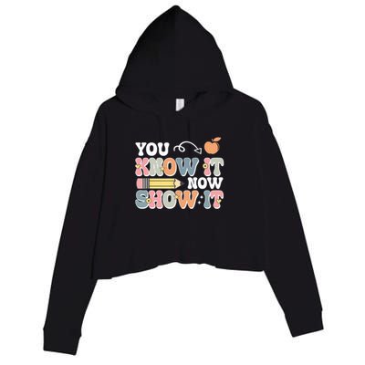 Testing Test Day You Know It Now Show It Crop Fleece Hoodie