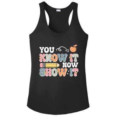 Testing Test Day You Know It Now Show It Ladies PosiCharge Competitor Racerback Tank