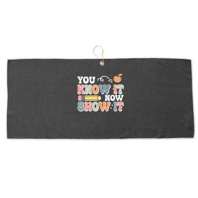 Testing Test Day You Know It Now Show It Large Microfiber Waffle Golf Towel