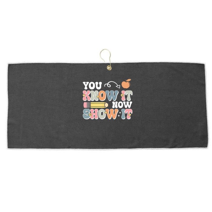 Testing Test Day You Know It Now Show It Large Microfiber Waffle Golf Towel