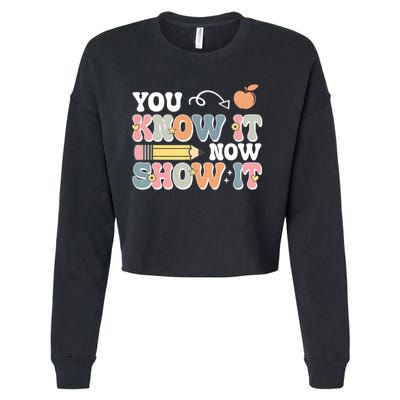Testing Test Day You Know It Now Show It Cropped Pullover Crew