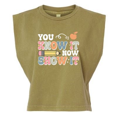 Testing Test Day You Know It Now Show It Garment-Dyed Women's Muscle Tee