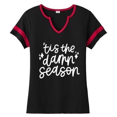 Tis The Damn Season Evermore Christmas Taylor Lover Xmas Ladies Halftime Notch Neck Tee