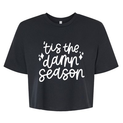 Tis The Damn Season Evermore Christmas Taylor Lover Xmas Bella+Canvas Jersey Crop Tee