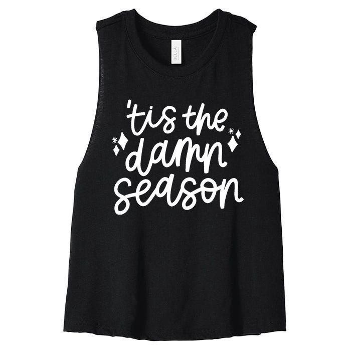 Tis The Damn Season Evermore Christmas Taylor Lover Xmas Women's Racerback Cropped Tank