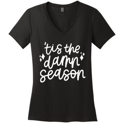 Tis The Damn Season Evermore Christmas Taylor Lover Xmas Women's V-Neck T-Shirt