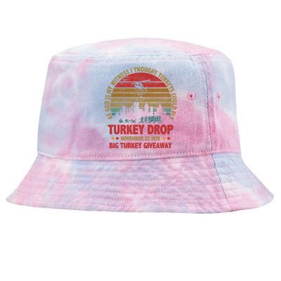 Thanksgiving Turkey Drop As God Is My Witness Turkeys Fly Tie-Dyed Bucket Hat