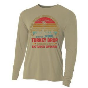 Thanksgiving Turkey Drop As God Is My Witness Turkeys Fly Cooling Performance Long Sleeve Crew