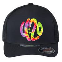 Trippy Tie Dye 4 20 Four Twenty Flexfit Unipanel Trucker Cap