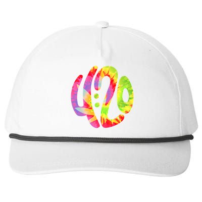 Trippy Tie Dye 4 20 Four Twenty Snapback Five-Panel Rope Hat