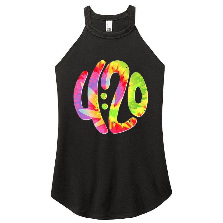 Trippy Tie Dye 4 20 Four Twenty Women's Perfect Tri Rocker Tank