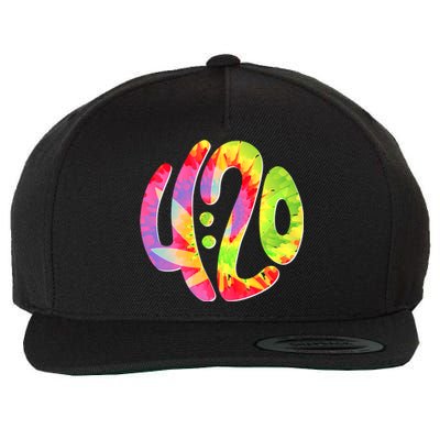 Trippy Tie Dye 4 20 Four Twenty Wool Snapback Cap