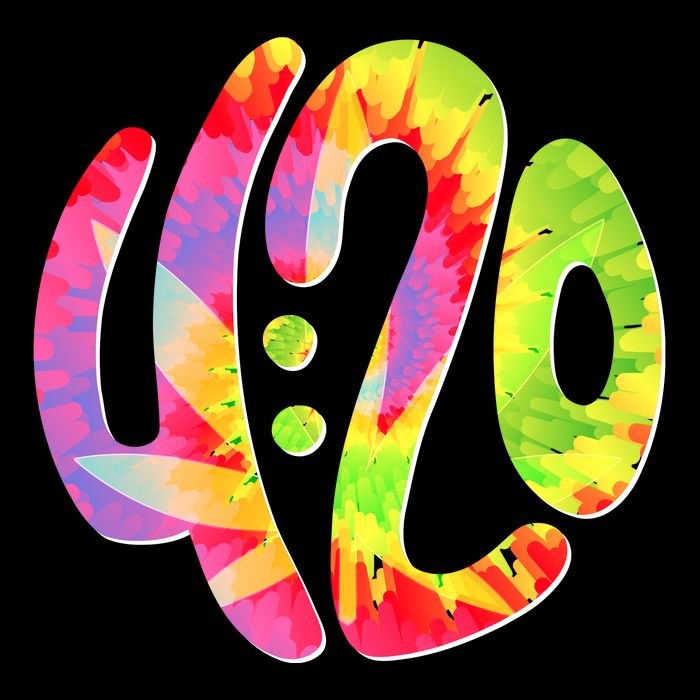 Trippy Tie Dye 4 20 Four Twenty Wool Snapback Cap