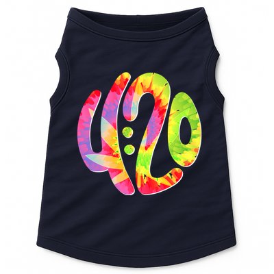 Trippy Tie Dye 4 20 Four Twenty Doggie Tank