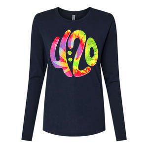 Trippy Tie Dye 4 20 Four Twenty Womens Cotton Relaxed Long Sleeve T-Shirt