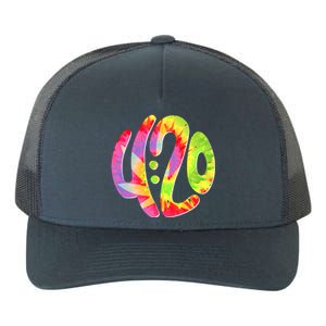 Trippy Tie Dye 4 20 Four Twenty Yupoong Adult 5-Panel Trucker Hat