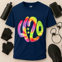 Trippy Tie Dye 4 20 Four Twenty Cooling Performance Crew T-Shirt