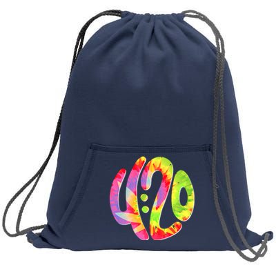 Trippy Tie Dye 4 20 Four Twenty Sweatshirt Cinch Pack Bag