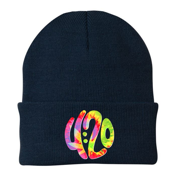 Trippy Tie Dye 4 20 Four Twenty Knit Cap Winter Beanie