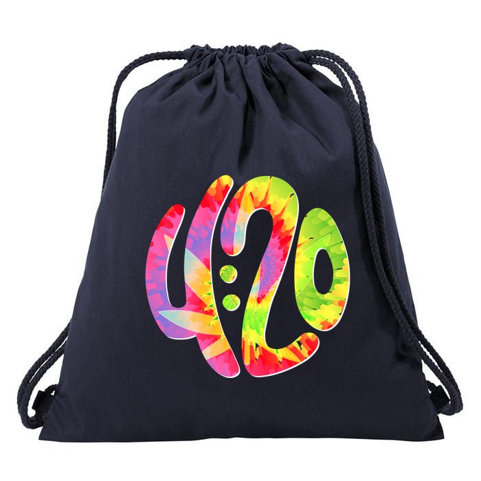Trippy Tie Dye 4 20 Four Twenty Drawstring Bag