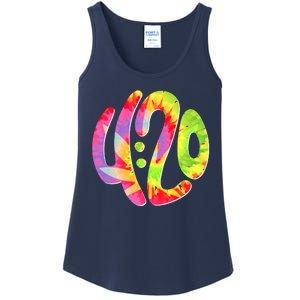 Trippy Tie Dye 4 20 Four Twenty Ladies Essential Tank