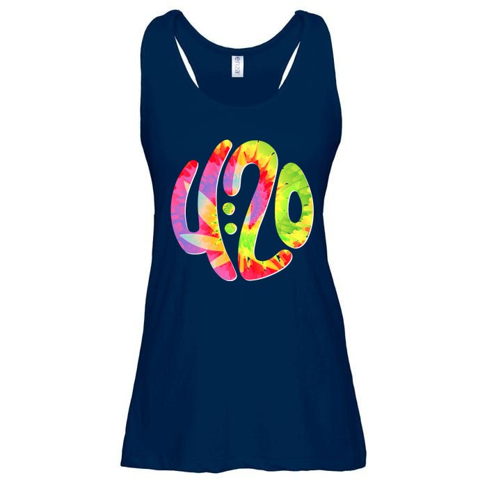 Trippy Tie Dye 4 20 Four Twenty Ladies Essential Flowy Tank