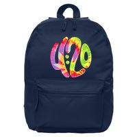 Trippy Tie Dye 4 20 Four Twenty 16 in Basic Backpack