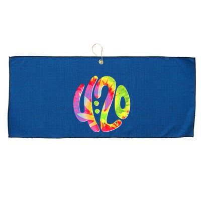 Trippy Tie Dye 4 20 Four Twenty Large Microfiber Waffle Golf Towel
