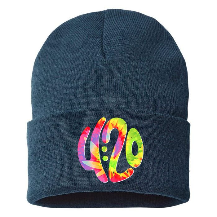 Trippy Tie Dye 4 20 Four Twenty Sustainable Knit Beanie