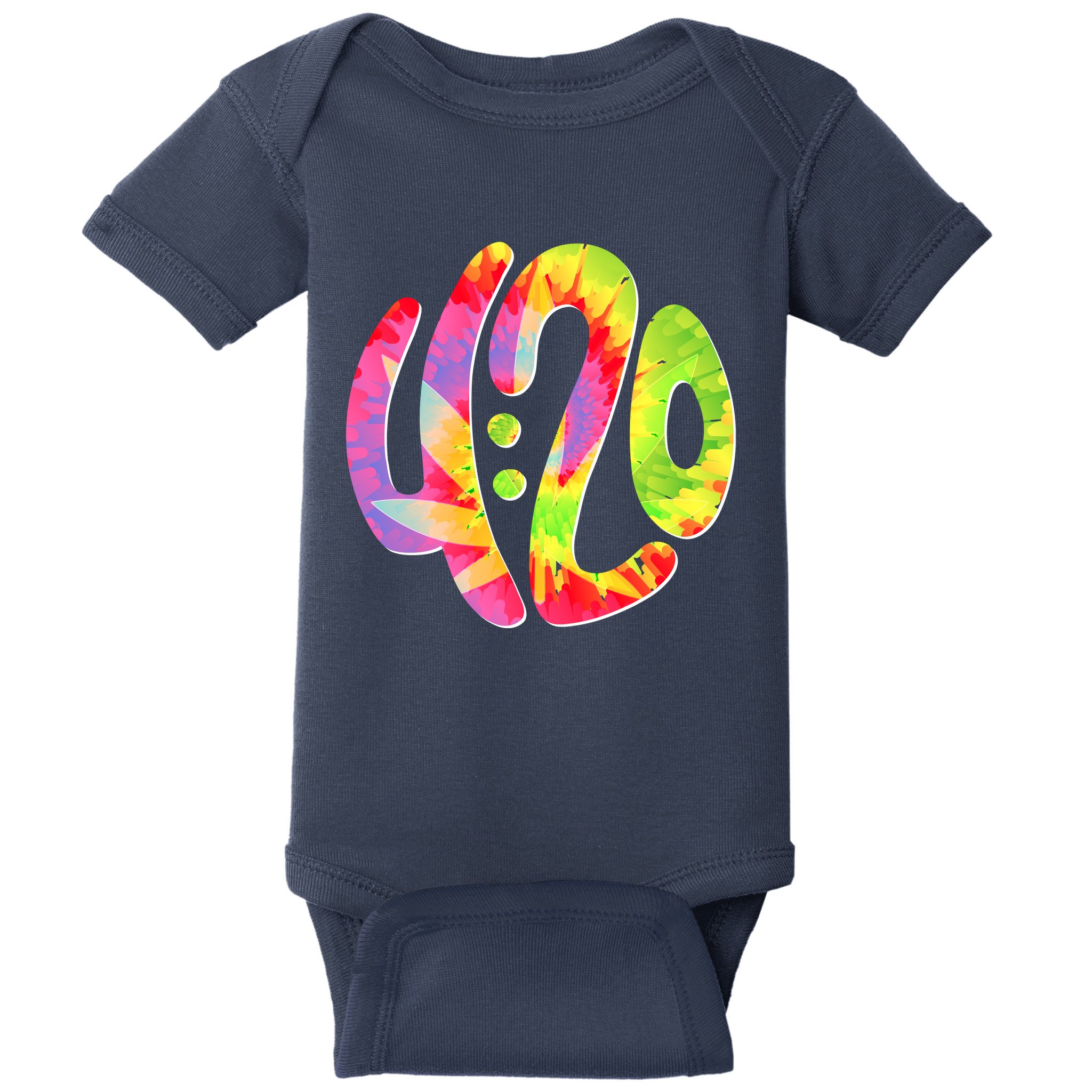Trippy Tie Dye 4 20 Four Twenty Baby Bodysuit