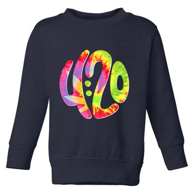 Trippy Tie Dye 4 20 Four Twenty Toddler Sweatshirt