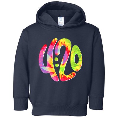 Trippy Tie Dye 4 20 Four Twenty Toddler Hoodie