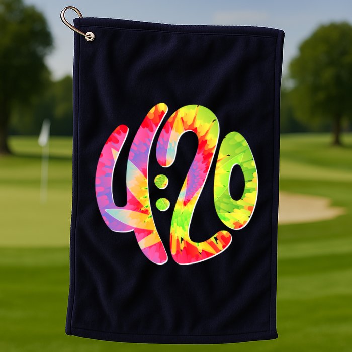 Trippy Tie Dye 4 20 Four Twenty Golf Towel