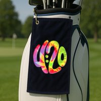Trippy Tie Dye 4 20 Four Twenty Golf Towel